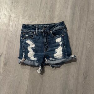 American Eagle Dark Wash Jean Short Next Level Stretch Size 00